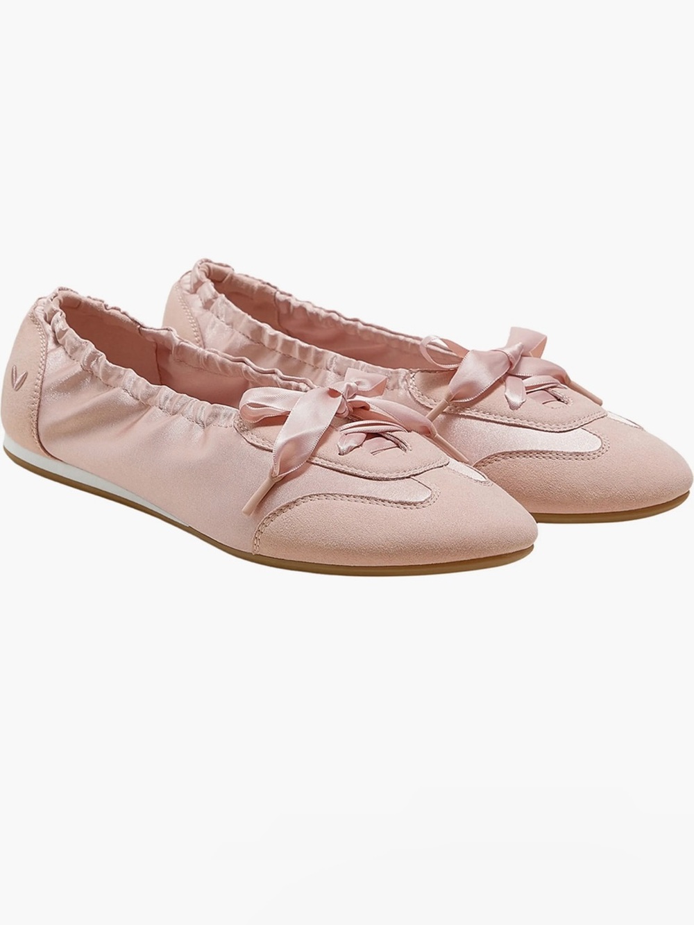 VIVAIA Yanka Round-Toe Satin Sneakerina